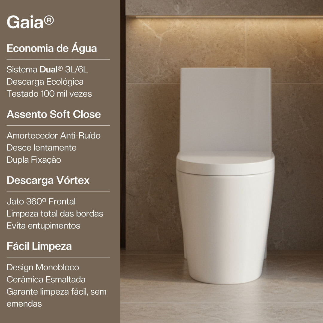 Vaso Sanitário Monobloco Premium Gaia OSLO - Foto 4