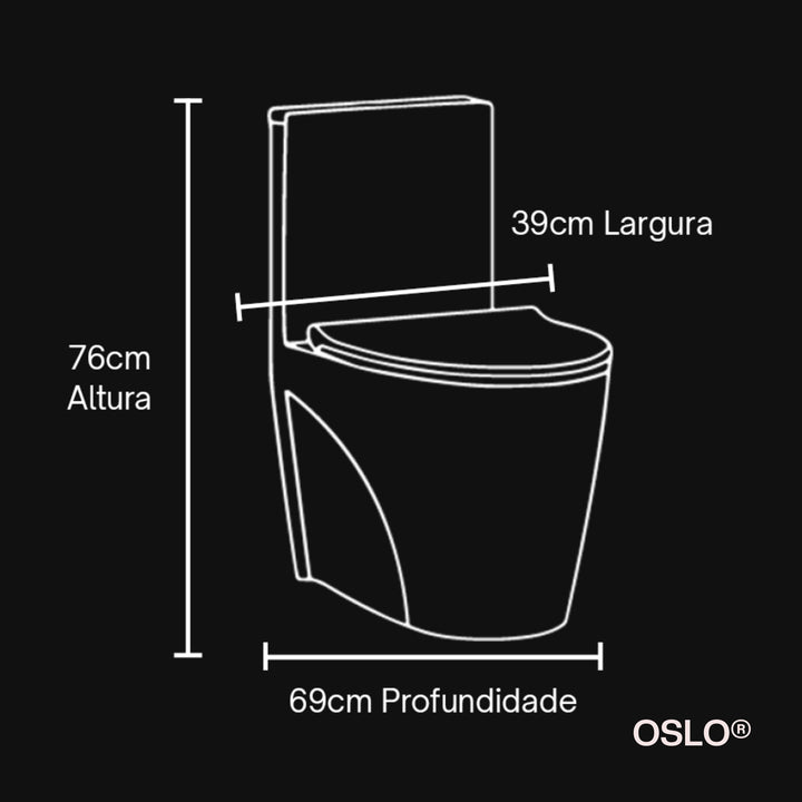 Vaso Sanitário Monobloco Premium Gaia OSLO - Foto 9