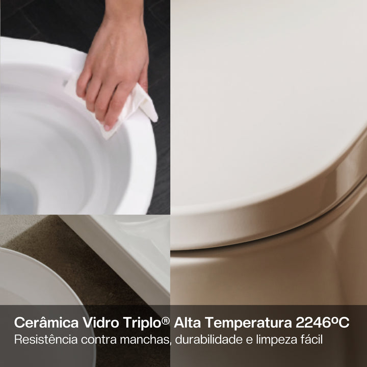 Vaso Sanitário Monobloco Premium Dourado Grammes OSLO - Foto 8