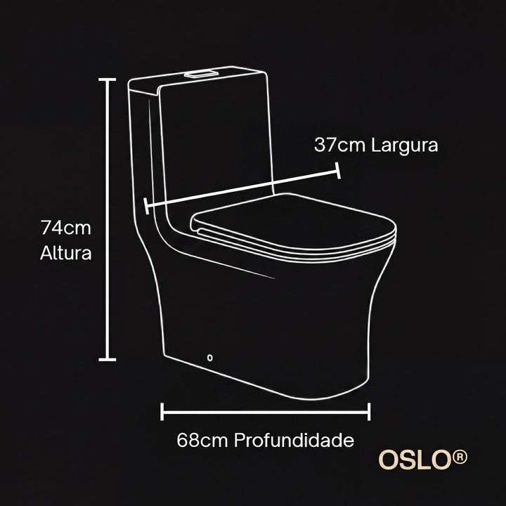 Vaso Sanitário Monobloco Premium Naxos OSLO - Foto 7