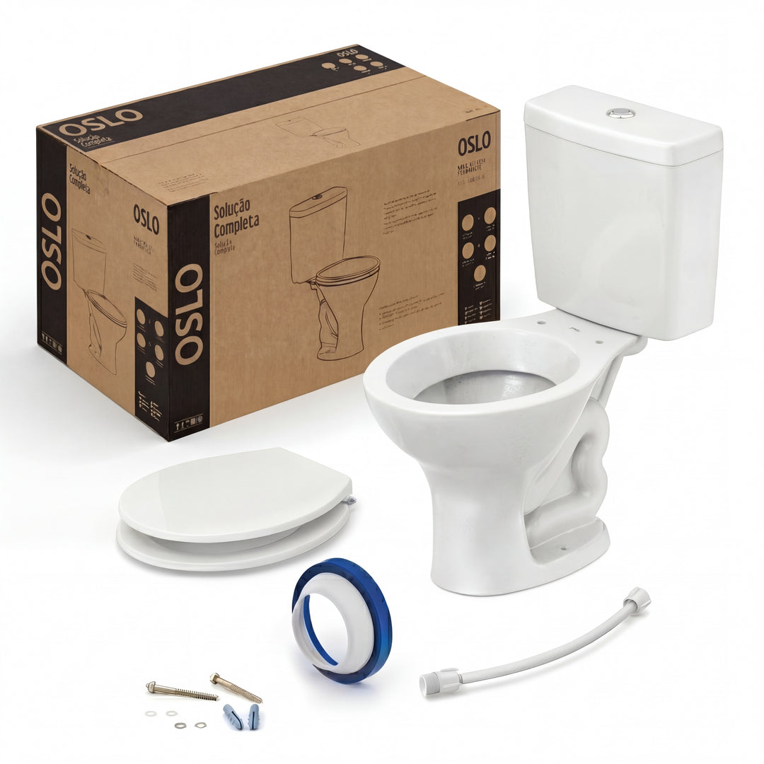 Kit Vaso Sanitário Poli OSLO Caixa Acoplada - Foto 2
