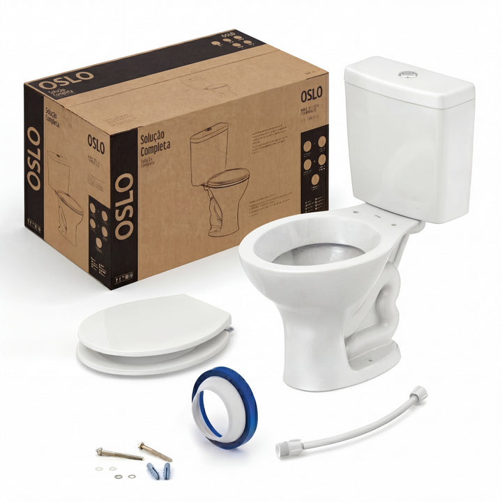 Kit Vaso Sanitário Poli OSLO Caixa Acoplada - Foto 2