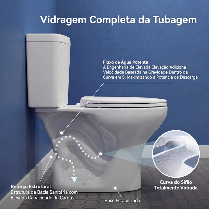 Kit Vaso Sanitário Poli OSLO Caixa Acoplada - Foto 10