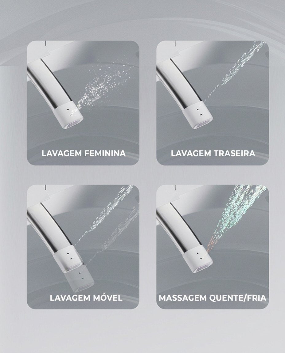 Bidê com quatro modos de lavagem
